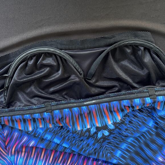 Miraclesuit Bandini Swim Top Womens 14 Blue Black Pink Underwire Swimwear NWT - Picture 4 of 11